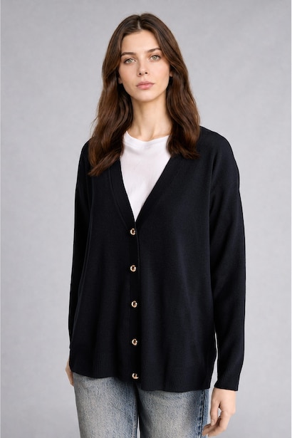 Relax Fit Knitwear Cardigan