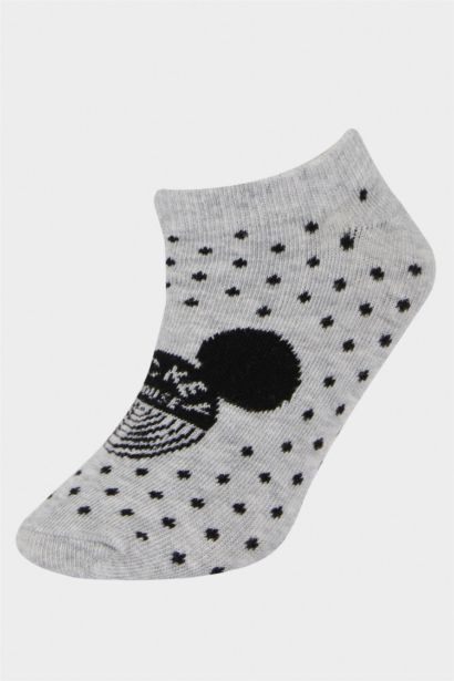 جوارب طويلة بناتي قطن من ديزني ميكي وميني من 3 قطع