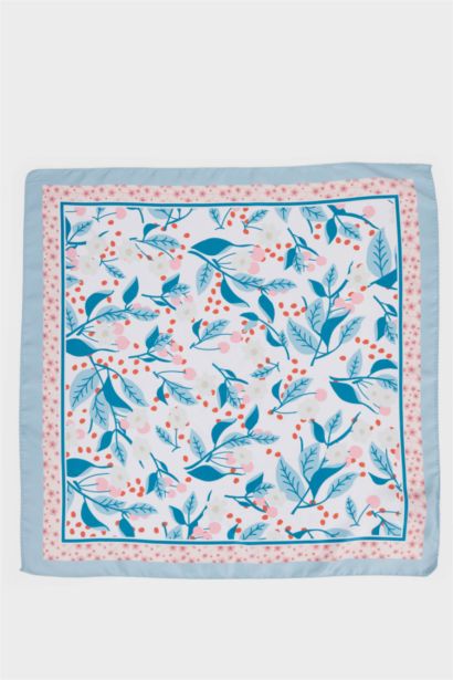 Woman Patterned Satin Scarf