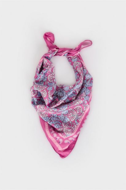 Woman Patterned Satin Bandana
