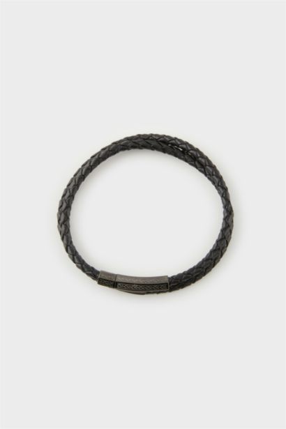 AtolyeWolf x DeFacto Man Black Steel Piece Bracelet
