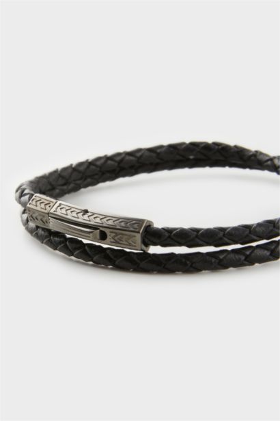 AtolyeWolf x DeFacto Man Black Steel Piece Bracelet