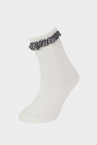 Girl 3 Piece Cotton Long Socks