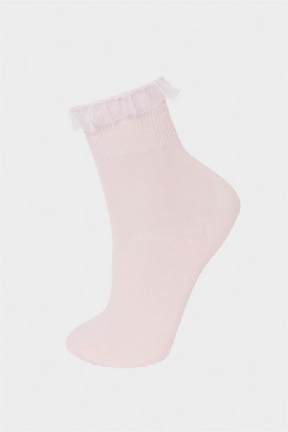 3'lü Pamuklu Uzun Okul Çorabı Kız Çocuk