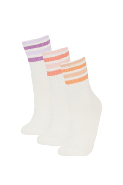 Girl 3 Piece Cotton Long Socks