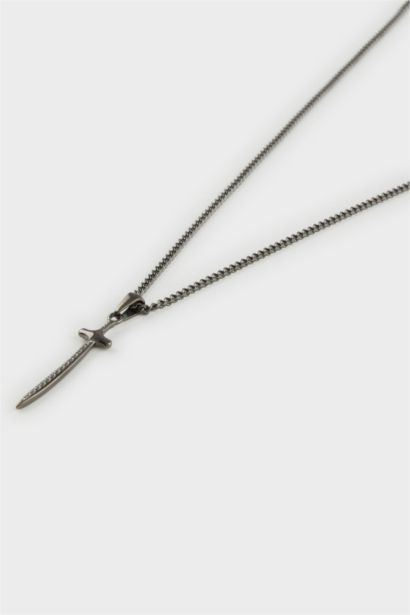 Atolyewolf x Defacto Man Sword Shield Figured Chain 2 Piece Necklace