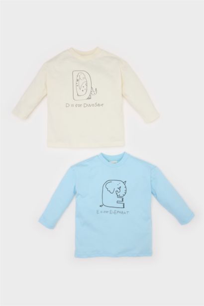 اوفر ولادي حديثي الولادة ردن طويل ممشط قصة عادية - قطعتين