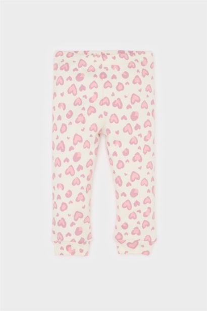 Ensemble de Body côtelé imprimé coeurs et pantalon pour fille