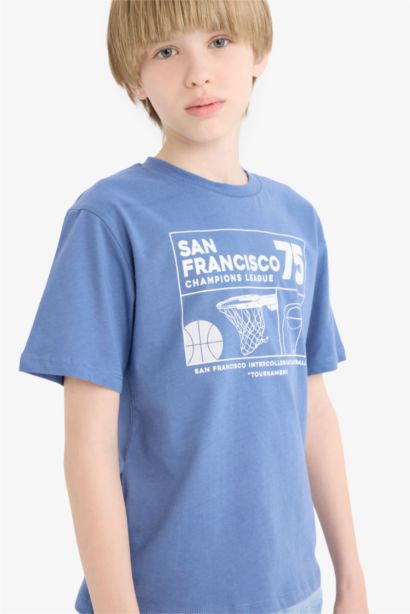 Boy Crew Neck Printed Short Sleeve T-Shirt