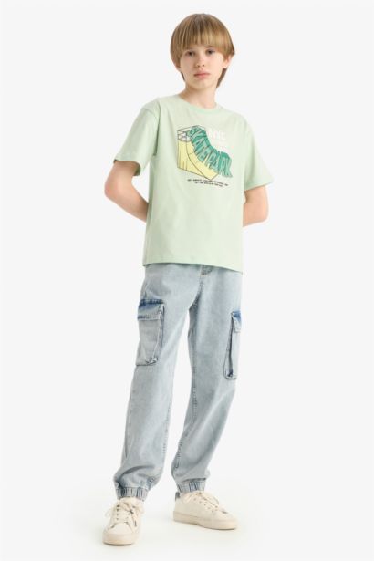 T-shirt imprimé à manches courtes et col rond pour bébé fille