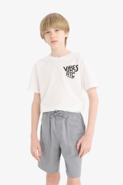 Футболка для мальчика с круглым вырезом и принтом