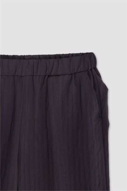 Wide Leg Jacquard Trousers