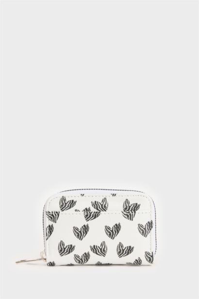 Женский кошелек для мелочи на молнии с рисунком