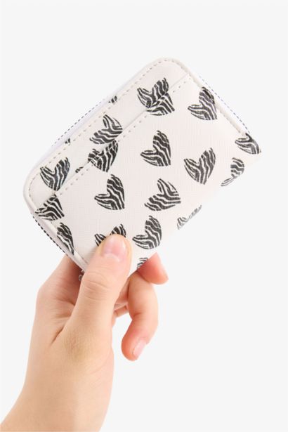 Женский кошелек для мелочи на молнии с рисунком