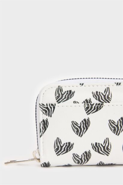 Женский кошелек для мелочи на молнии с рисунком