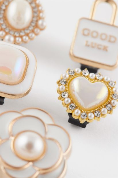 زينة شبشب نسائي ذهبي - 5 قطع