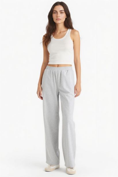 بنطلون بجامة رياضي خفيف قصة مستقيمة بجيب