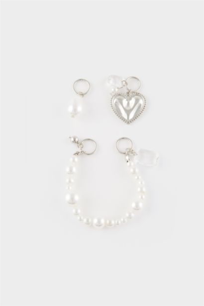 Woman 3 Piece Pearl Detailed Slipper Ornament