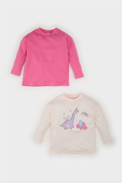 Baby Girl Newborn Dinosaur Printed Cotton 2 Piece T-Shirts