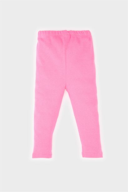 Legging côtelé à taille élastique pour bébé fille