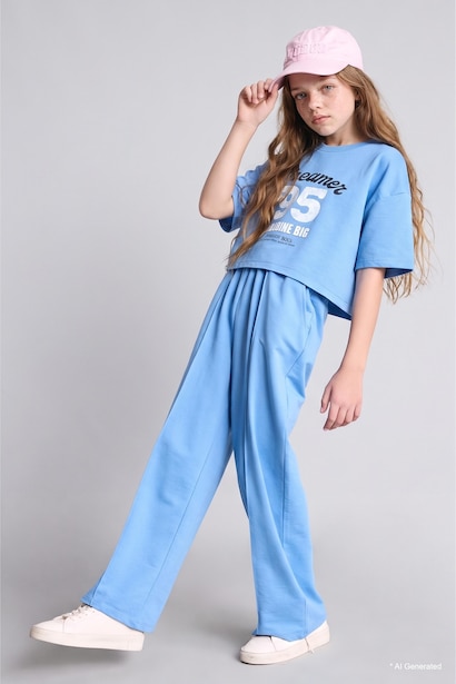 Woman 2 piece Crew Neck Printed Set