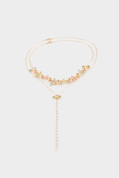 Woman 2 Piece Gold Necklace