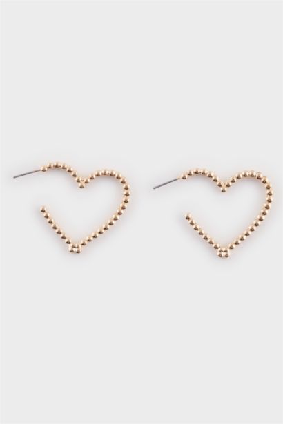 Woman Heart Gold Earrings