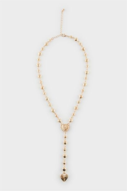 Woman Heart Gold Necklace