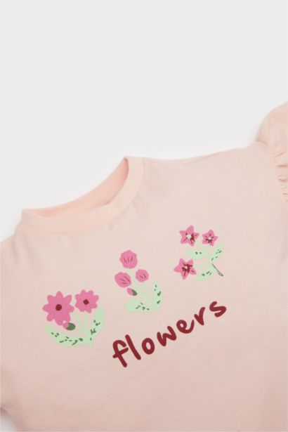 Ensemble T-shirt à fleurs et legging pour bébé fille