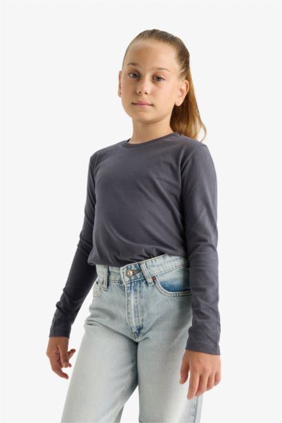 Girl Regular Fit Crew Neck 2 Piece T-Shirt