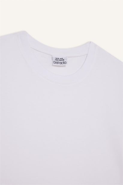 T-shirt à col rond et manches courtes Coupe décontractée pour fille