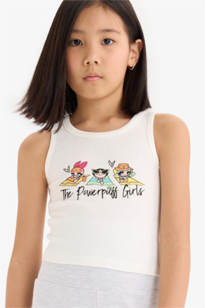 Girl Slim Fit PowerPuff Girls Licensed Ribana Tank Top