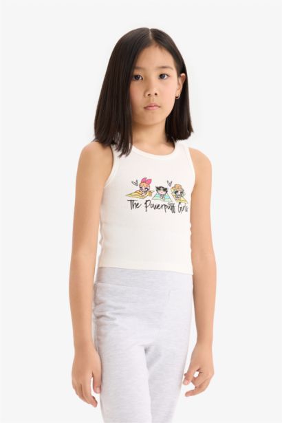 Girl Slim Fit PowerPuff Girls Licensed Ribana Tank Top