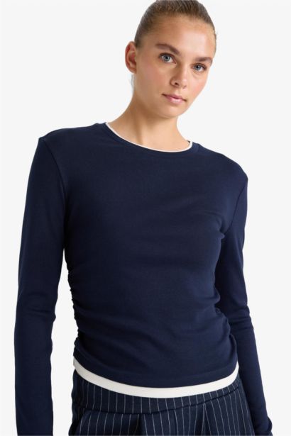 Slim Fit Ribana Long Sleeve T-Shirt