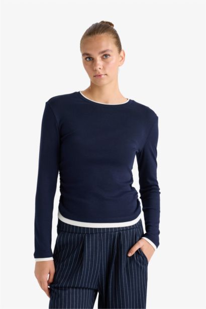 Slim Fit Ribana Long Sleeve T-Shirt