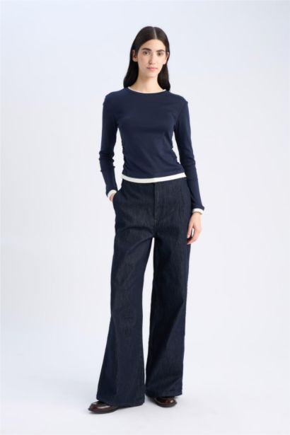 Slim Fit Ribana Long Sleeve T-Shirt