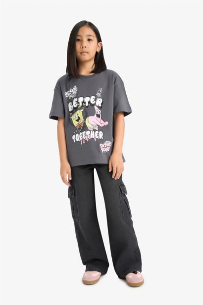 Girl SpongeBob Oversize Fit Short Sleeve T-Shirt