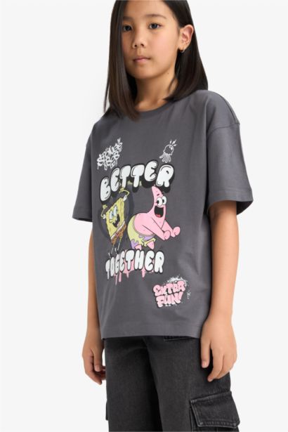 Girl SpongeBob Oversize Fit Short Sleeve T-Shirt