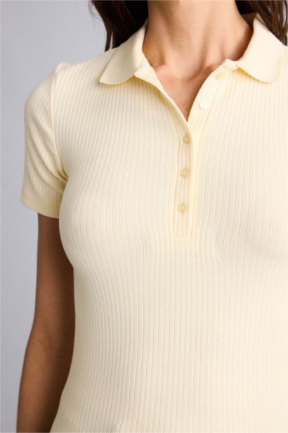 تيشيرت بولو سليم فيت مضلع