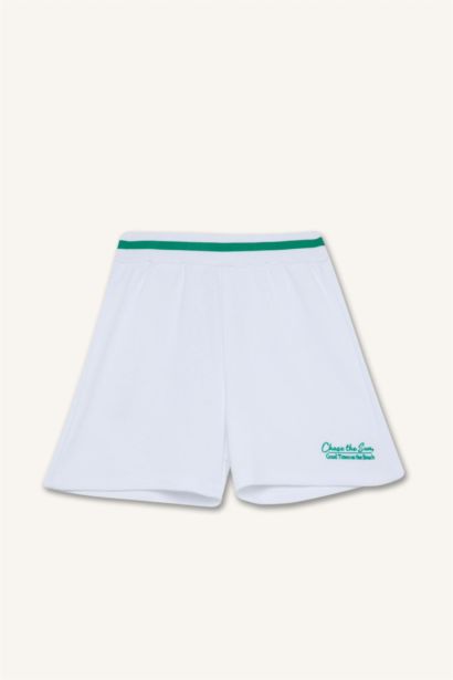 شورت بناتي بخصر مطاطي مطبوع