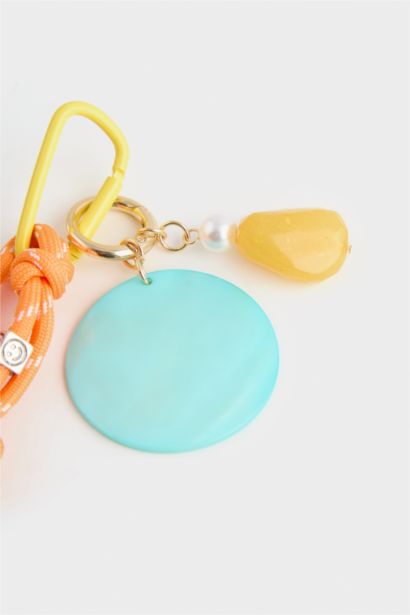 Woman Starfish Charm Keychain