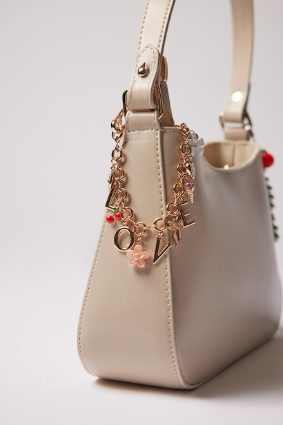 Woman Gold Love Charm Keychain