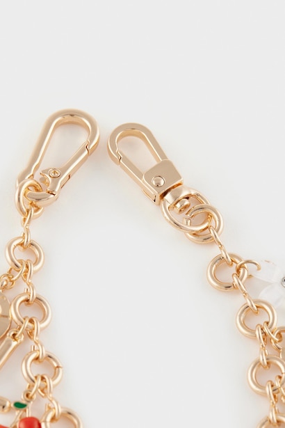 Woman Gold Love Charm Keychain
