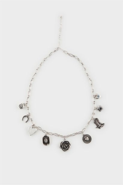 Woman Charmed Silver Necklace