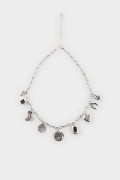 Woman Charmed Silver Necklace
