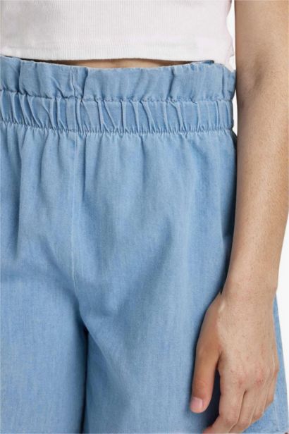 شورت جينز بناتي برجل واسع