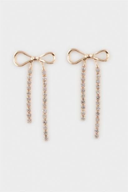 Kadın Kurdele Gold Küpe