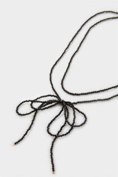 Collier cordon noir pour femme