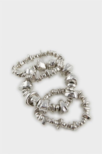 Woman 3 Piece Silver Bracelet