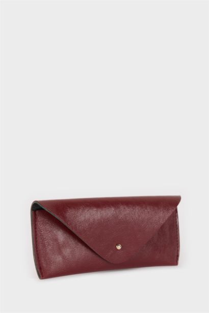 Woman Faux Leather Sunglasses Case